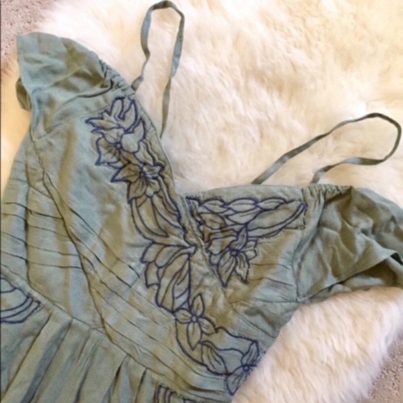 Free People Sage Green Cold Shoulder Jumpsuit - Picture 3 of 7